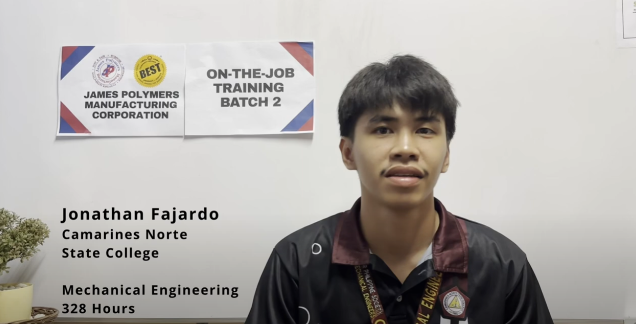 Jonathan Fajardo Reflects on His Journey in Testimony at James Polymers